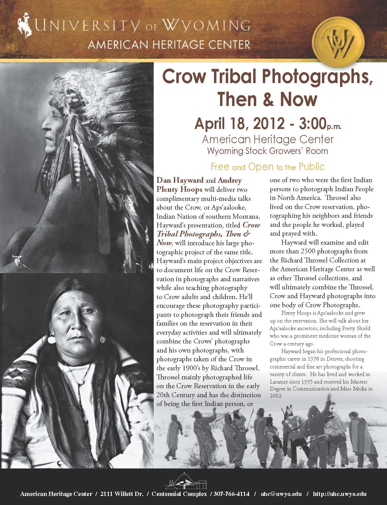 Crow Tribal Photographs, Then and Now American Heritage Center (AHC